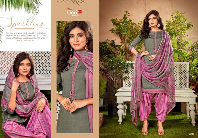 Gori Ekta Vol 6 Latest Regular Wear Printed Cotton With Beautiful Gala Tie Dress Material Collection 