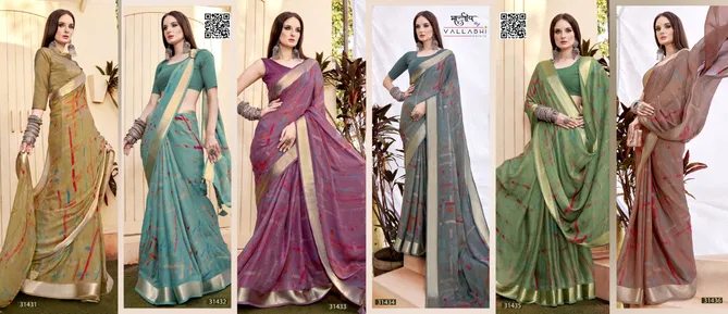 Kizza Vol 9 By Vallabhi Daily Wear Shimmer Georgette Sarees Orders In India