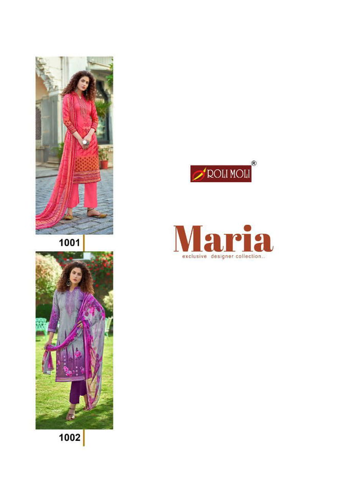 Roli Moli Maria Latest Designer fancy Casual Wear Cambric Printed Designer Dress Material Collection
