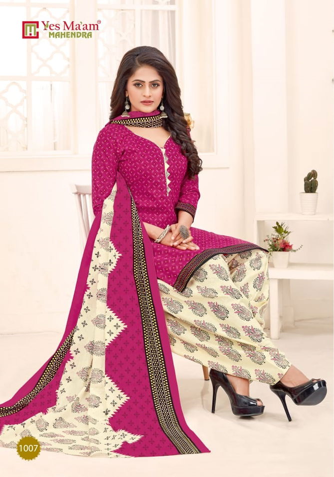 Yes Mam Mahendra Regular Wear Cotton Printed Designer Dress Material Collection
