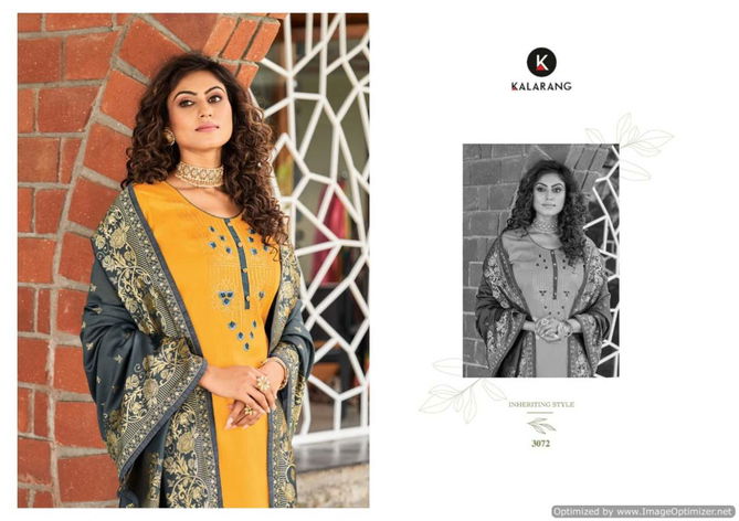 Kalarang Suhani Jam Silk Designer Festive Wear Embroidery And Sequence Work Dress Material Collection
