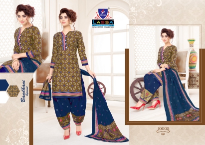 Lassa Bandhani Special 10 Latest fancy Designer Regular Casual Wear Pure Cotton Printed Dress Material
