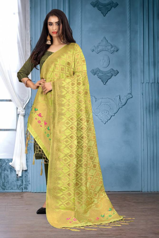 Sangam Silk Banarasi Dupatta 1 Latest Fancy Beautiful Design With Zari Work Dupatta
