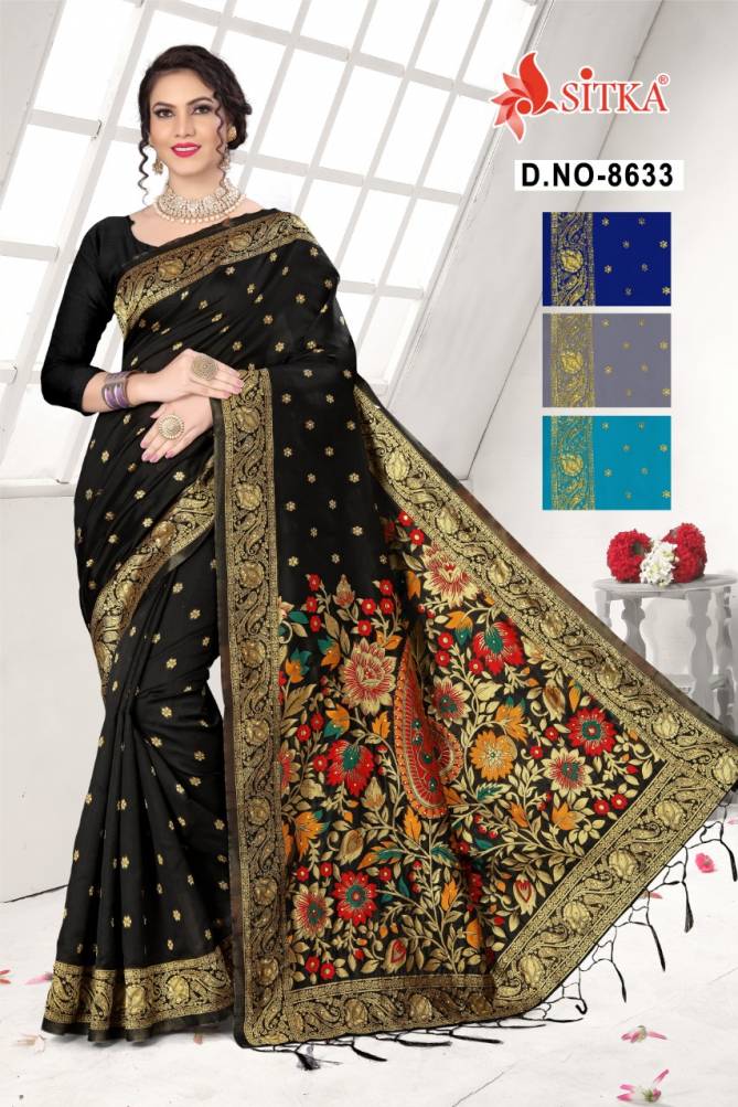 Nikki 8633 Latest Collection Fancy Festive Wear Designer Cotton Silk Saree Collection
