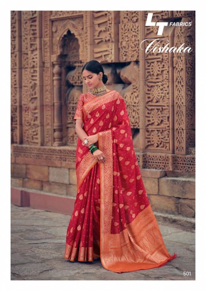 Lt Vishaka  Silk Latest fancy Designer Festive Wear Silk Heavy Sarees Collection