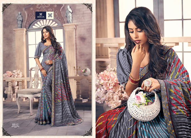 Hirva Raghini Latest Designer Regular Wear Georgette Printed Saree Collection