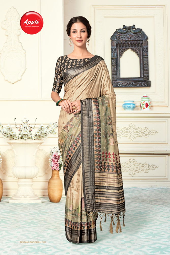 APPLE BEGAM BADSHAH Latest Designer fancy Regular Wear Dola Patta Fancy Saree Collection