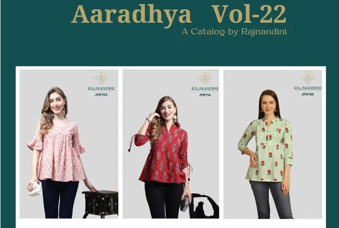 Aaradhya Vol 22 By Rajnandini Printed Cambric Cotton Wholesale Tops Suppliers In Mumbai