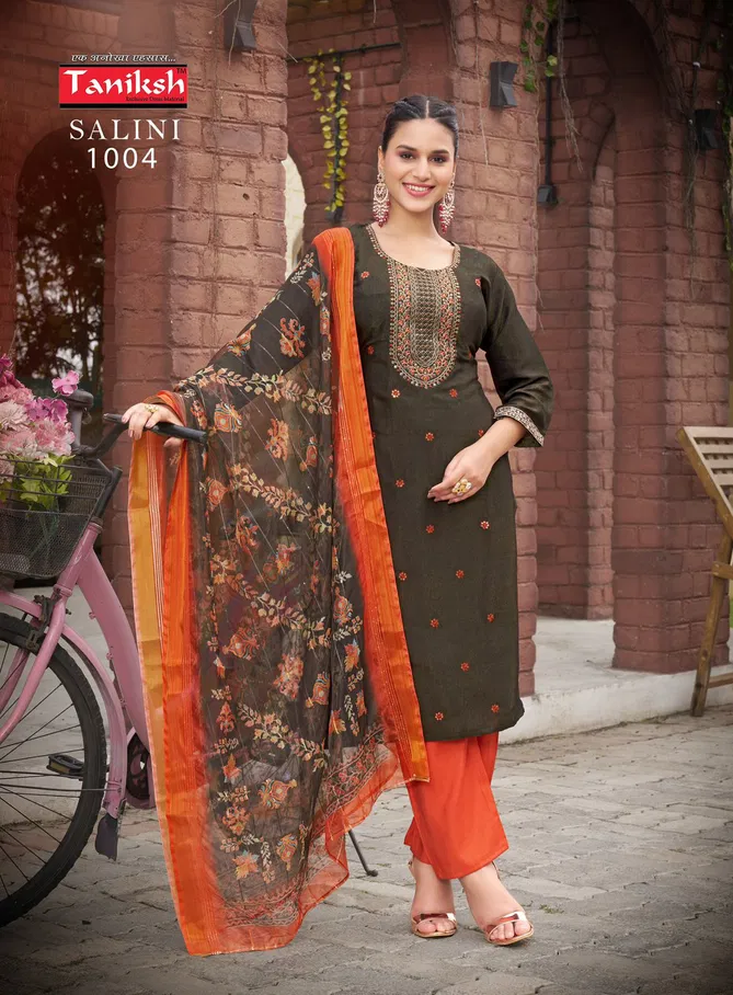 Salini Vol 1 By Taniksh Shimmer Kurti With Bottom Dupatta Online Wholesale 