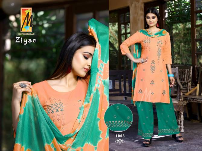 Master Ziyaa New Designer Ethnic Wear Rayon Kurti With Bottom And Dupatta