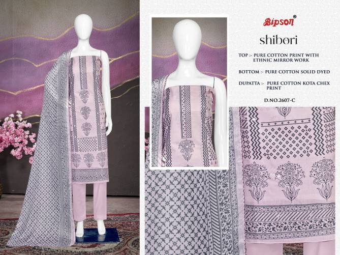 Shibori 2607 By Bipson Pure Cotton Printed Dress Material Wholesale Online