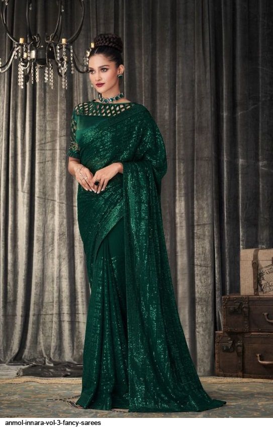 Anmol Innara 3 New Party wear Georgette Heavy Designer Saree Collection