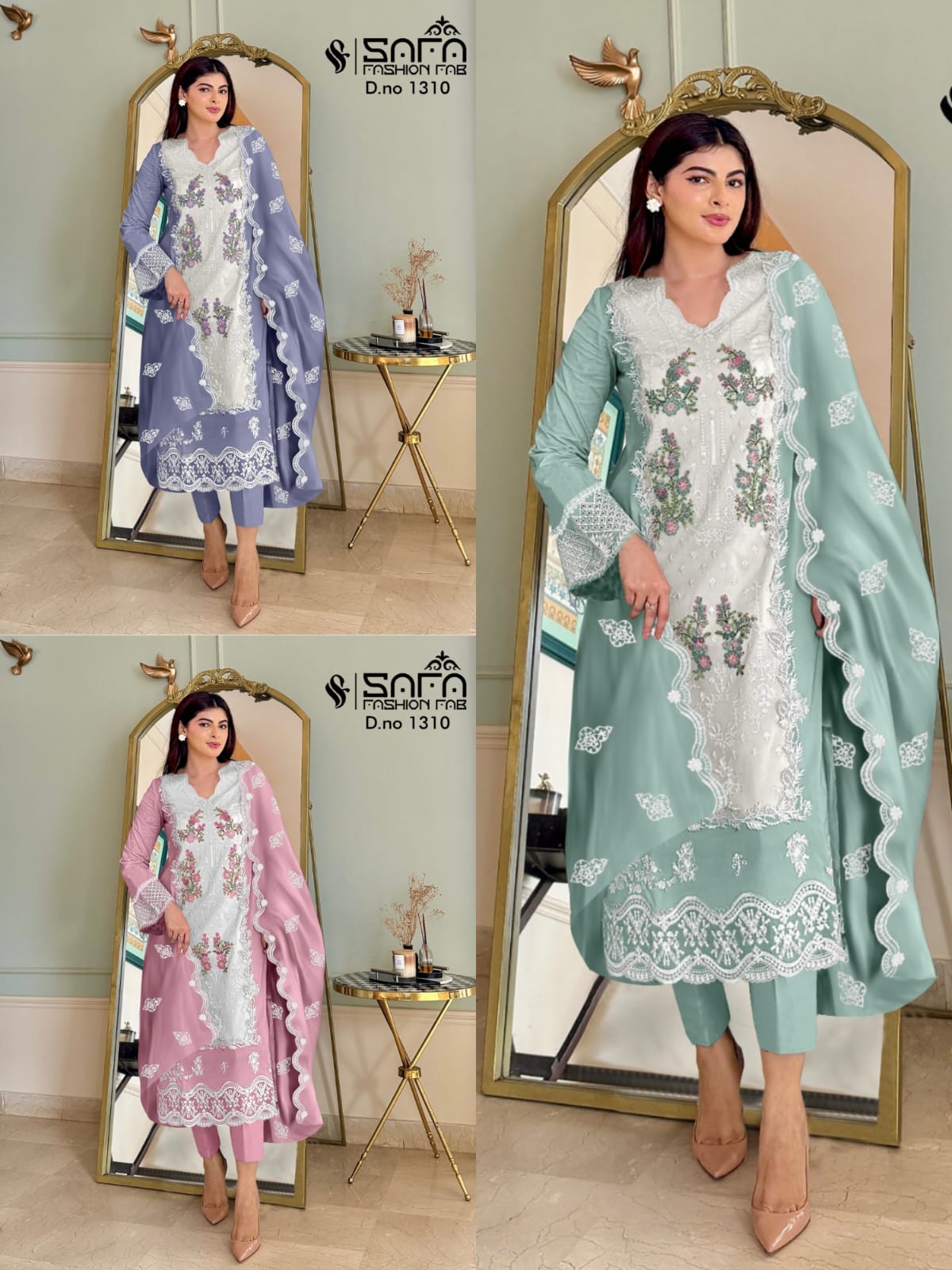 Safa Fashion Fab 1310 Georgette Readymade Pakistani Suit Exporters In India