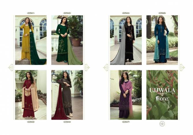 Fiona Gulzar 22951 Festive Wear Designer Soft Silk Jacquard With Hand Work Salwar Suits Collection
