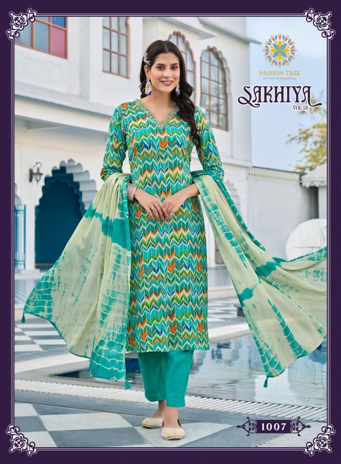 Sakhiya Vol1 By Passion Tree 1001 To 1008 Kurti wholesale price in Surat