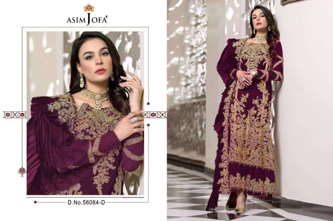 Asim Jofa 56084 Heavy Wedding Wear Embroider Pakistani Salwar Kameez Collection