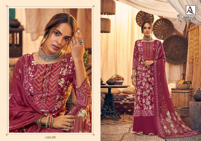 Alok Bagiya Latest Designer  Pure Viscose Velvet Printed Dresss Material Collection 
