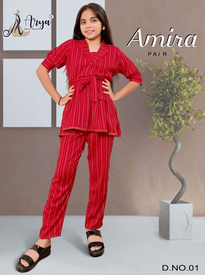 Amira Pair Fir Girls Top With Pant Kids Catalog