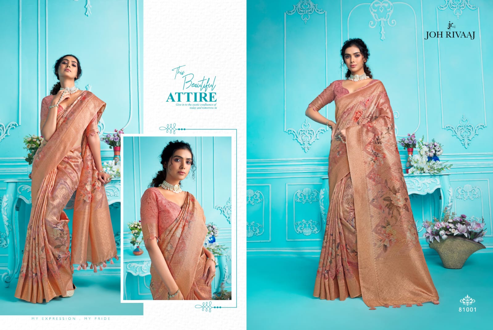 Jarosa By Joh Rivaaj Organza Designer Sarees Catalog