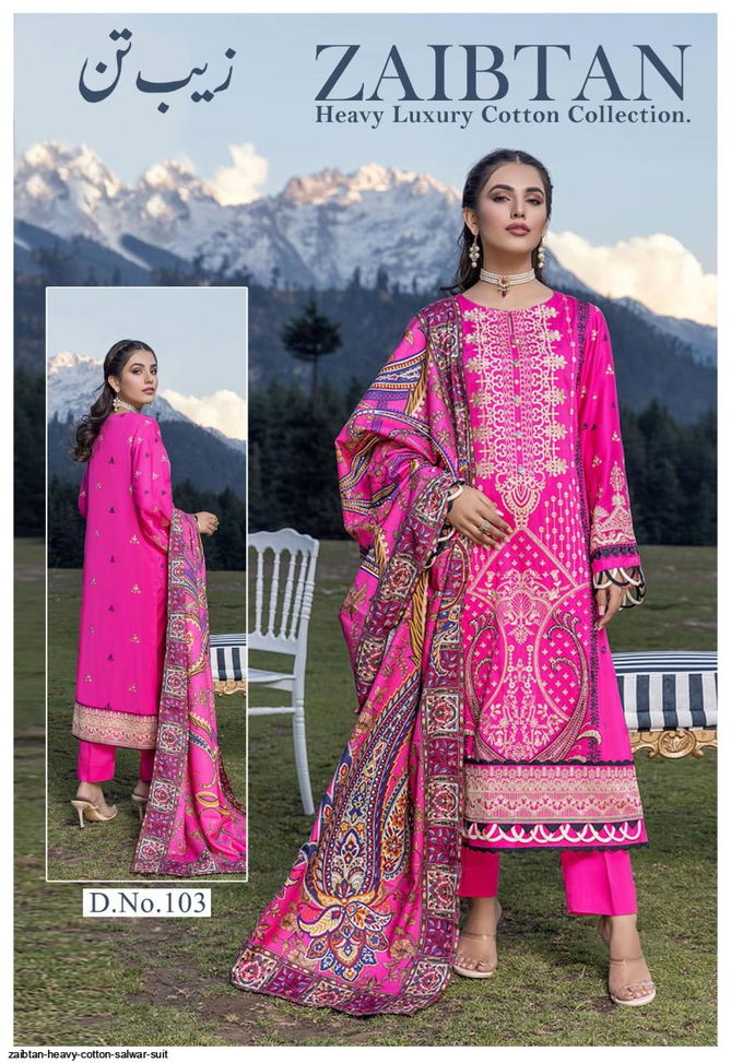 Zaibtan Heavy Luxury Regular Wear Cotton Pakistani Dress Material Collection