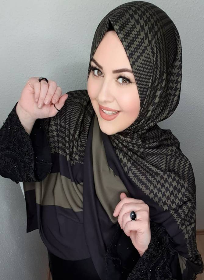 J5486 BSY Korean printed hijab - The Ethnic World