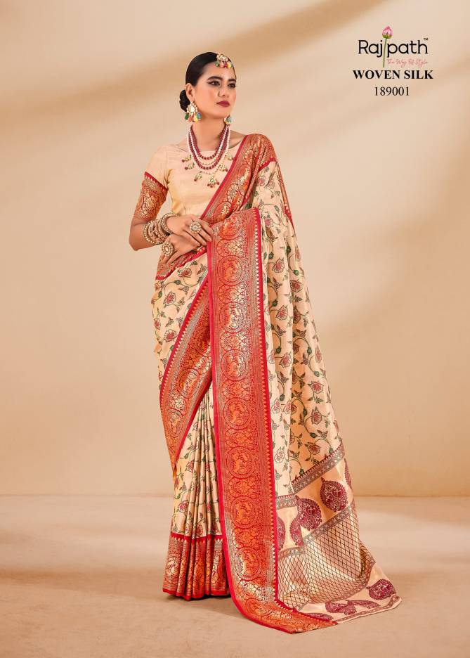 Satrangi Silk By Rajpath Tissue Silk Saree Wholesale In India