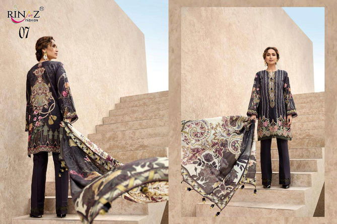 Rinaz Iris Lwn 2020 Jam Silk Digital Print with self Embroidery Work Top With Cotton Dupatta and Bottom Pakistani Suits Collection