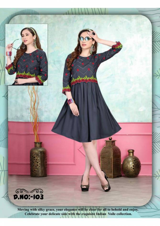 Ft Occasion Latest Fancy Designer Ethnic Wear Rayon Embroidered  Kurti Collection
