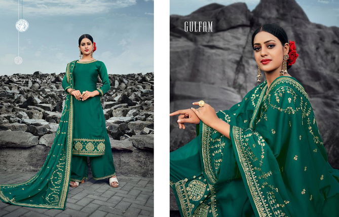 Gulfam 1001 Series Designer Exclusive Collection Of Festive Wear Suit Collection With Heavy Embroidery And Heavy Embroidery With Hand Work Dupatta