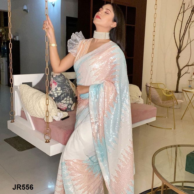 JR 556 Designer Soft Georgette Party Wear Saree Suppliers In India
