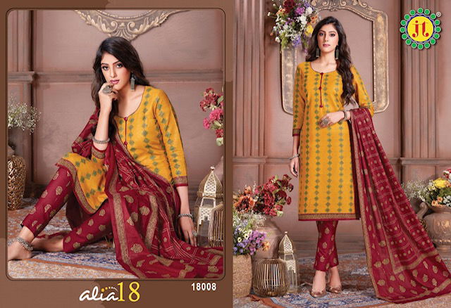 Jt Alia 18 Fancy Casual Daily Wear Printed Cotton Dress Material Collection