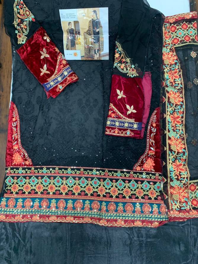 Shree K 1544 Fancy Festival Wear Faux Georgette Pakistani Suit Collection
