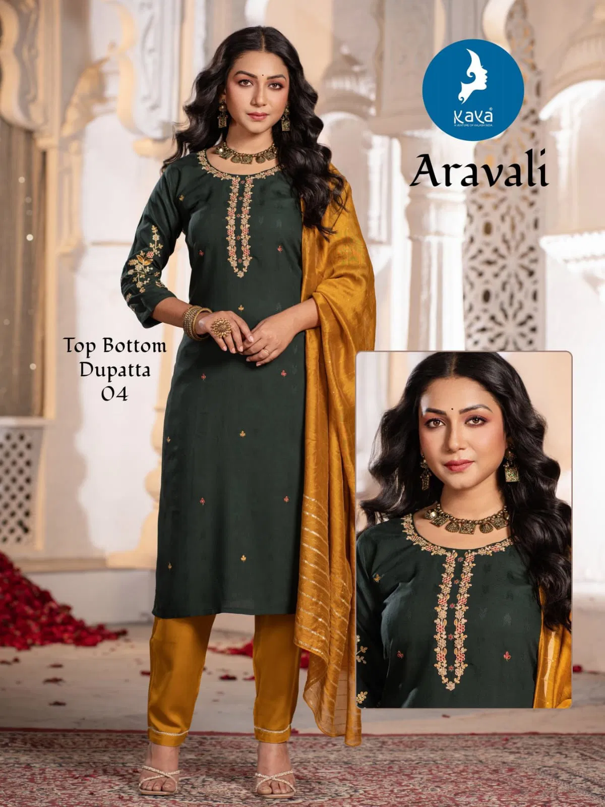 Aravali By Kaya Rayon Kurti With Bottom Dupatta Wholesale Price In Surat