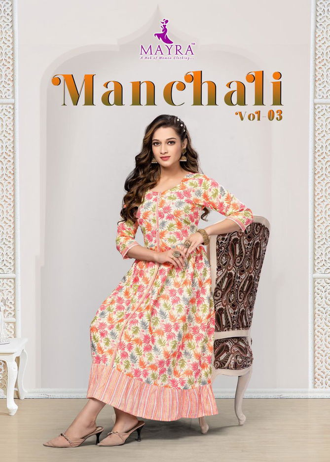 Mayra Manchali 3 Designer Capsuil Printed Kurti Catalog
