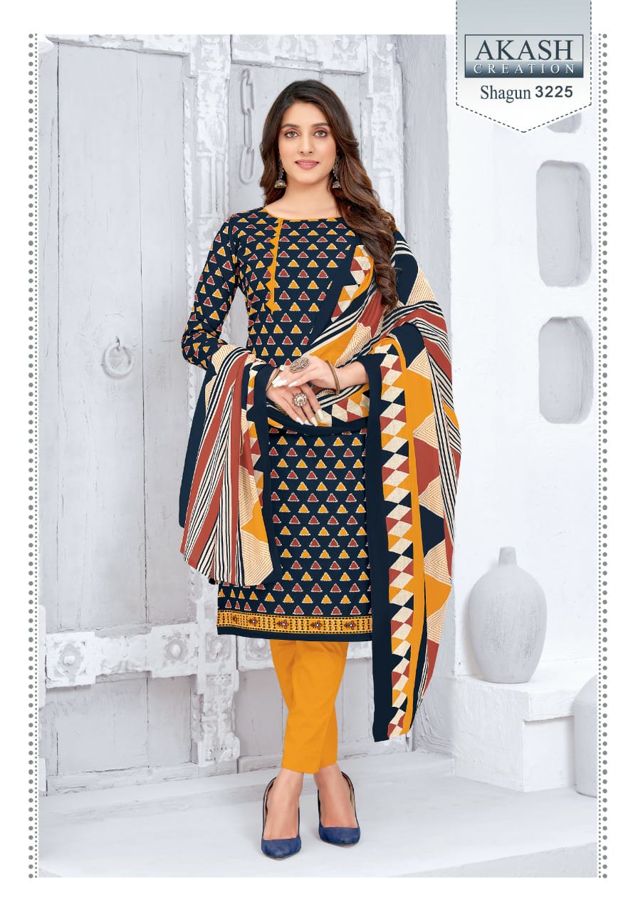 Akash Shagun 32 Casual Daily Wear Cotton New Designer Dress Material Collection