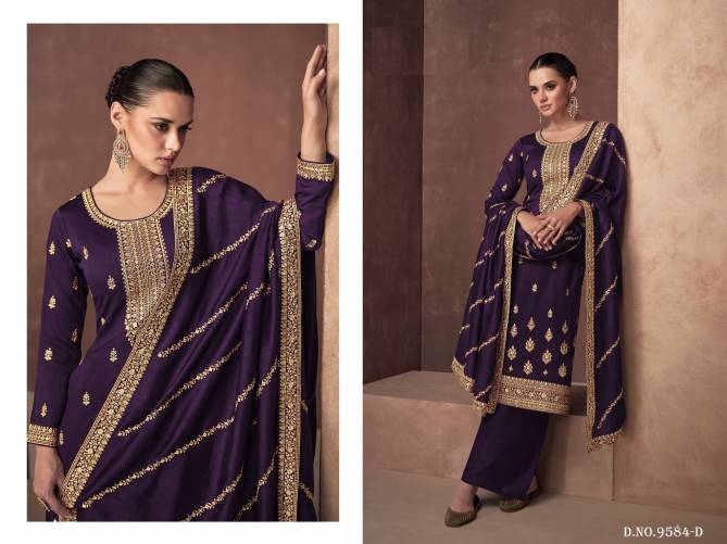 ASHIRWAD ZAHA 9584 COLOUR ADDITHION Heavy Premium Silk Palazzo Salwar Suit