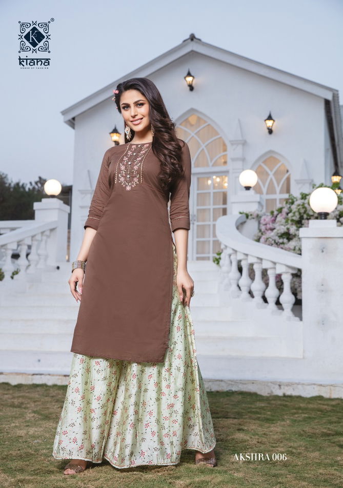 AKSHRA Latest Fancy Designer Festival Wear Classy Cotton Printed  Kurti With Bottom Collection