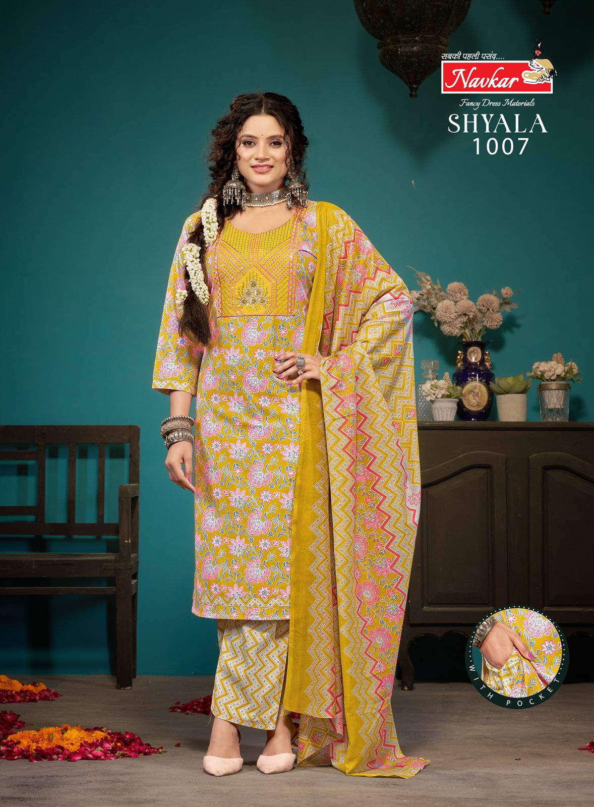 Shyala Vol 1 By Navkar Malaysian Cotton Kurti With Bottom Dupatta Exporters In India