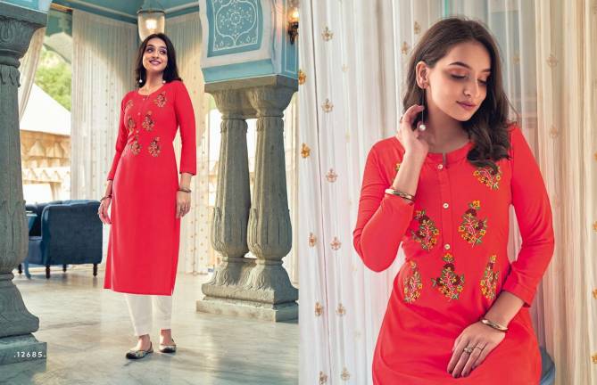 Kalaroop Lily 20 Fancy Wear Embroidery Ethnic Wear Designer Kurtis Collection
