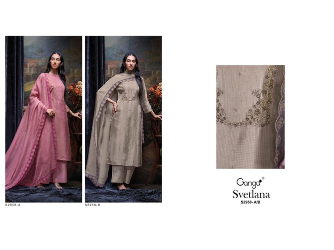 Svetlana 2958 By Ganga Dress Material Wholesale Shop In Surat