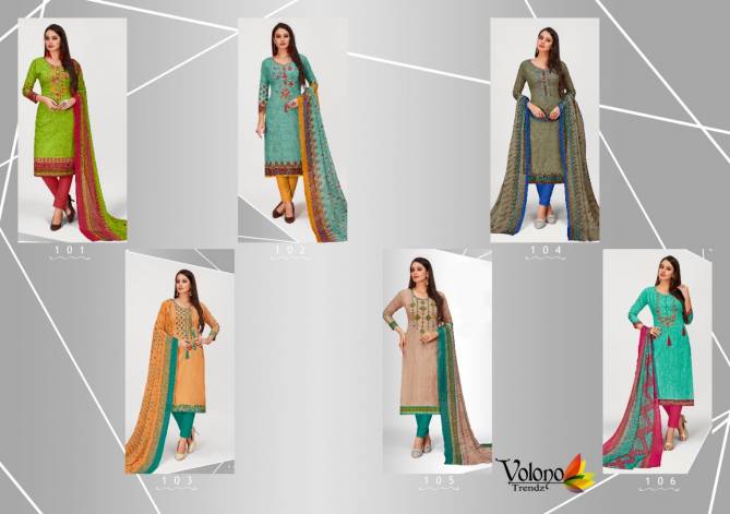 Volono Rangrez 1 Latest fancy Designer Regular Casual Wear Cotton Dress Materials Collection