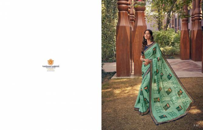 VAIDAM ALANKRITA Latest Fancy Designer Casual Wear Foil Printed Chiffon Saree Collection 