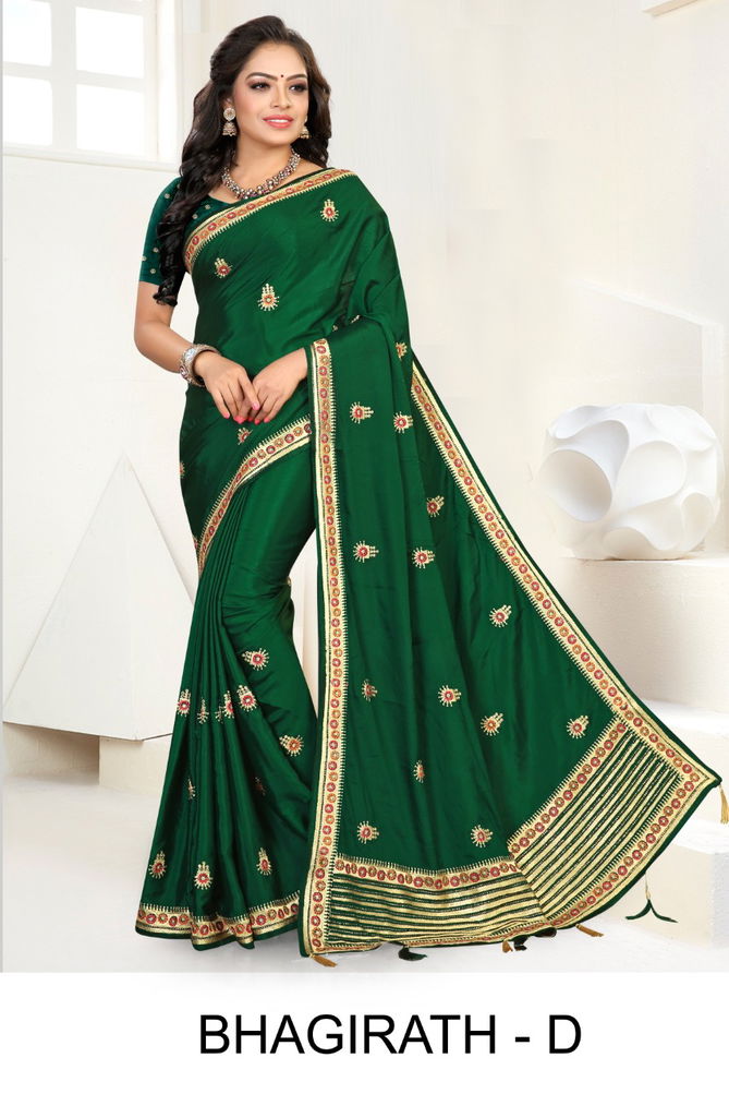 Ronisha Bhagirath Latest Fancy Designer Festive Wear Designer Crepe Silk Saree Collection