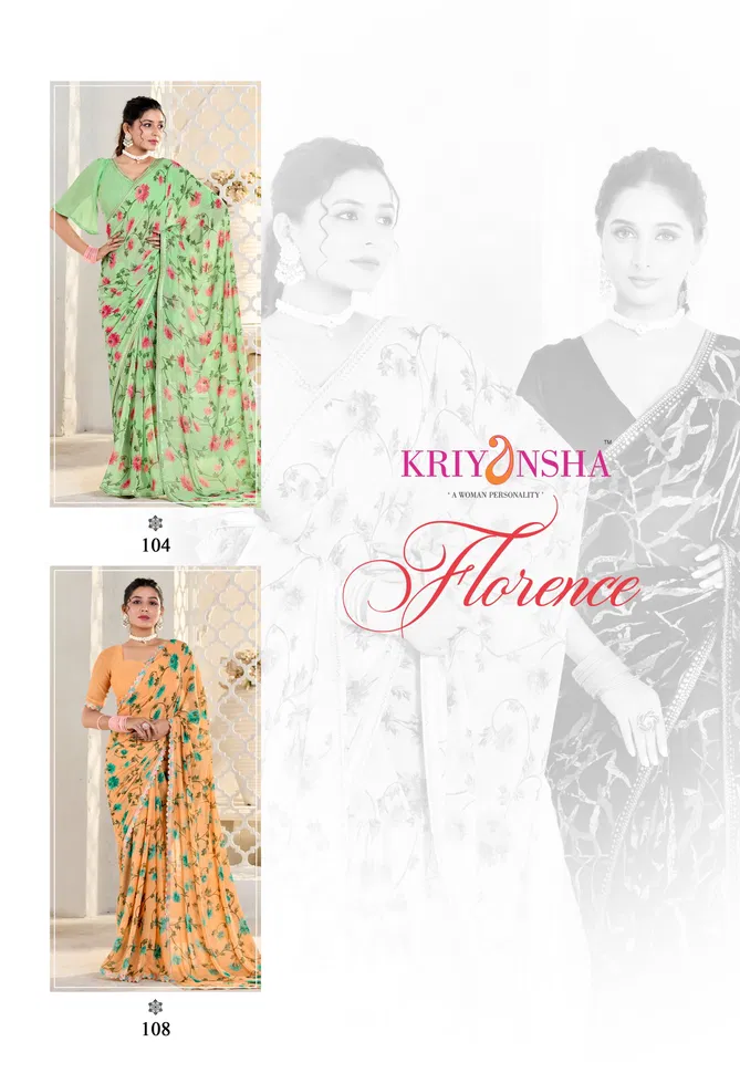 Florance By Kriyansha Georgette Daily Wear Sarees Wholesale Online