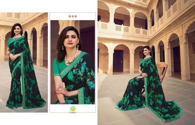 VINAY FASHION STARWALK VOL-63 Latest Fancy Casual Wear Printed Georgette Saree with Jacquard Border Saree Collection