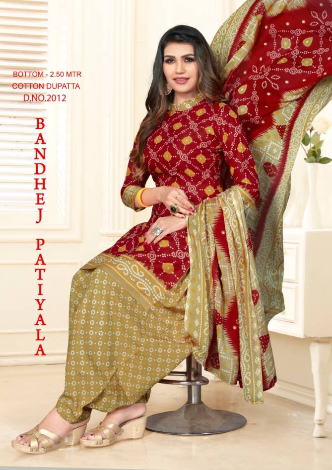 BANDHEJ PATIYALA VOL-2 Latest Designer Regular Wear Pure Cotton printed Readymade Salwar Suit Collection