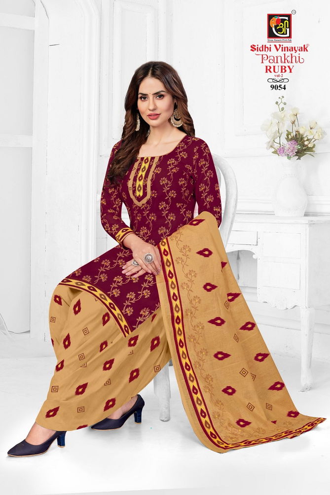 Sidhi Vinayak Pankhi Ruby Vol 2 Printed Cotton Dress Material
