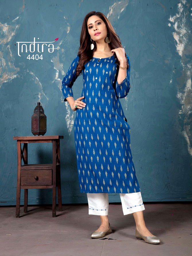 Indira Basant Printed Latest Regular Wear Cotton Linen
 Kurtis With Bottom Collection
