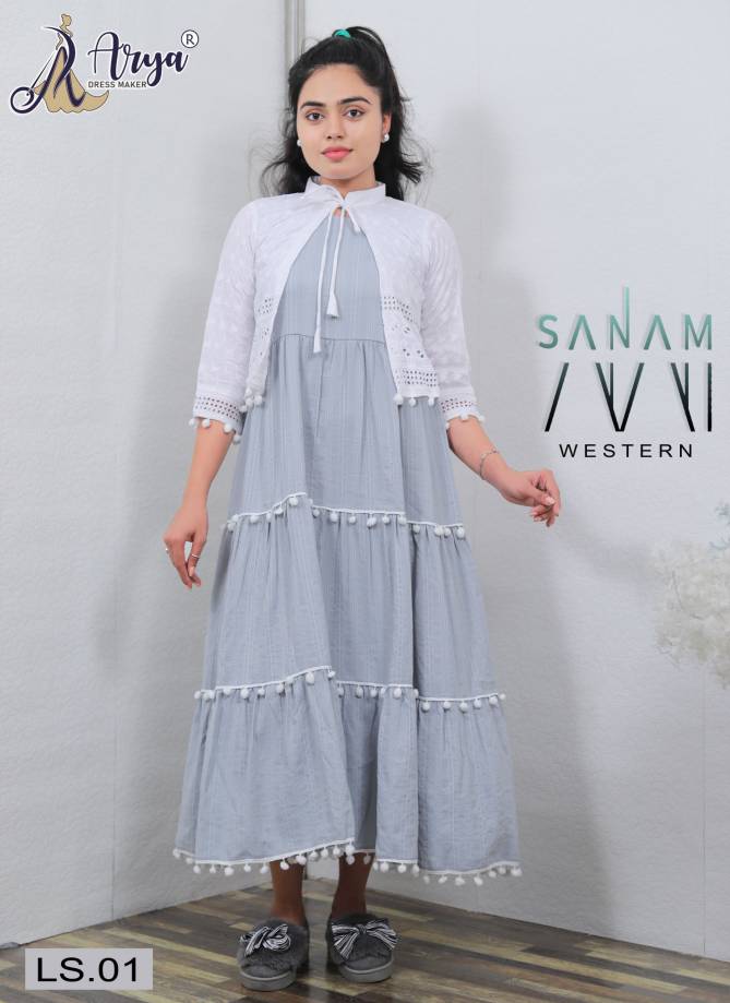 Sanam By Arya Dress Maker Cotton Kurti With Kotti Catalog