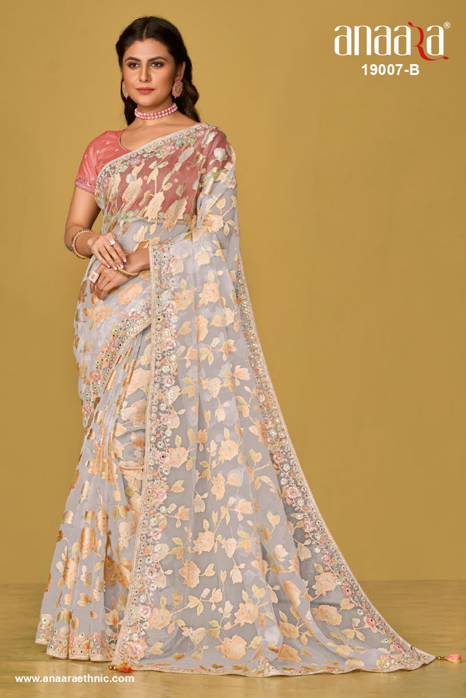 Anaara 19000 Hit Colours By Tathastu Printed Organza Saree Wholesale Online